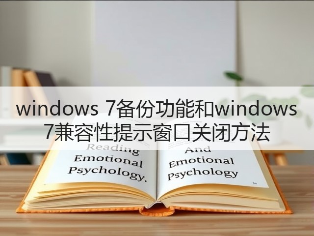 windows 7备份功能和windows 7兼容性提示窗口关闭方法(图1) windows 7备份功能和windows 7兼容性提示窗口关闭方法(图1)