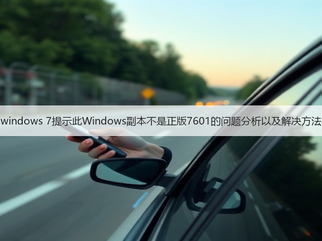 windows 7提示此Windows副本不是正版7601的问题分析以及解决方法(图1) windows 7提示此Windows副本不是正版7601的问题分析以及解决方法(图1)