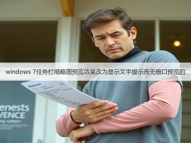 windows 7任务栏缩略图预览效果改为显示文字提示而无窗口预览的(图3) windows 7任务栏缩略图预览效果改为显示文字提示而无窗口预览的(图3)