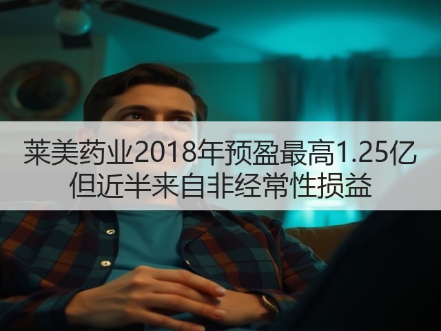 莱美药业2018年预盈最高1.25亿 但近半来自非经常性损益(图3) 莱美药业2018年预盈最高1.25亿 但近半来自非经常性损益(图3)