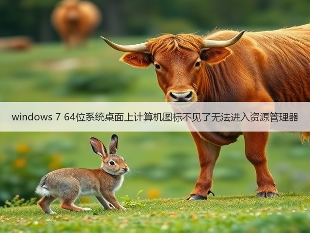 windows 7 64位系统桌面上计算机图标不见了无法进入资源管理器(图3) windows 7 64位系统桌面上计算机图标不见了无法进入资源管理器(图3)