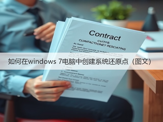 如何在windows 7电脑中创建系统还原点(图文)(图3) 如何在windows 7电脑中创建系统还原点(图文)(图3)